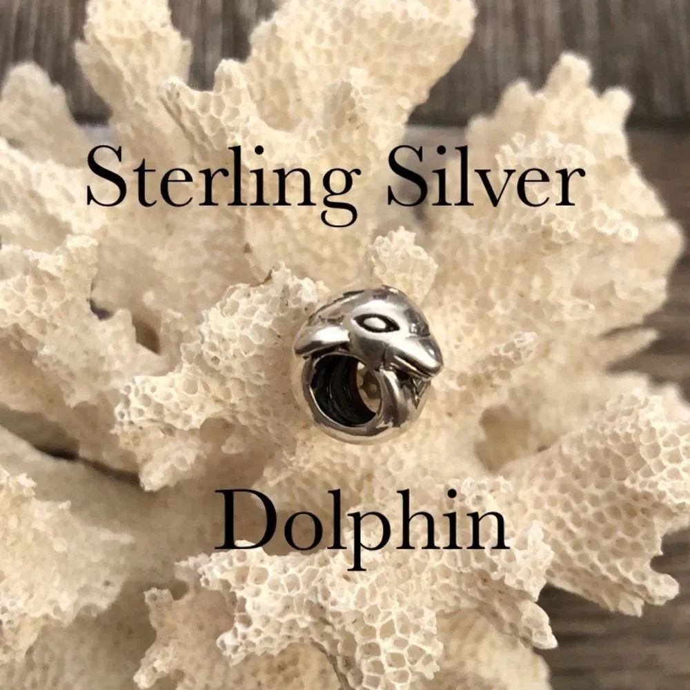 Sterling Silver Dolphin Bead European Style Bead
